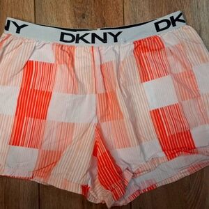 DKNY Orange and White Striped Shorts